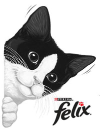 felix le chat dessin animé noir et blanc